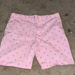 Izod Pink and Blue Patterned Men's Shorts